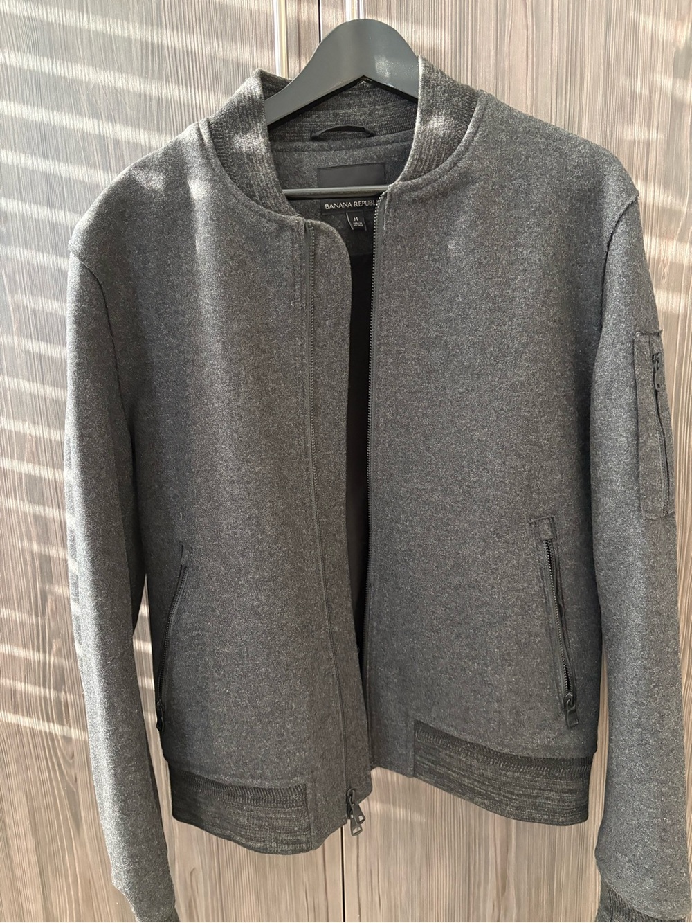 Banana Republic Men's Gray Bomber Jacket